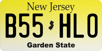 NJ license plate B55HLO