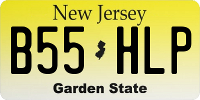 NJ license plate B55HLP