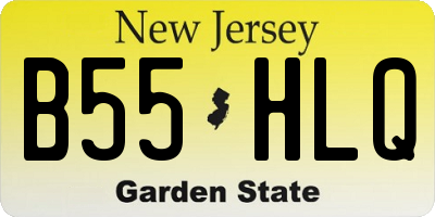 NJ license plate B55HLQ