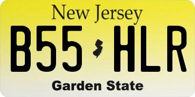 NJ license plate B55HLR