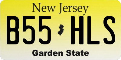 NJ license plate B55HLS
