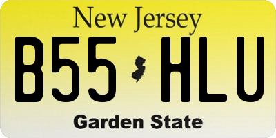 NJ license plate B55HLU