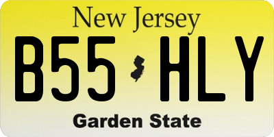 NJ license plate B55HLY