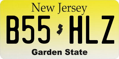 NJ license plate B55HLZ