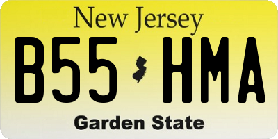 NJ license plate B55HMA