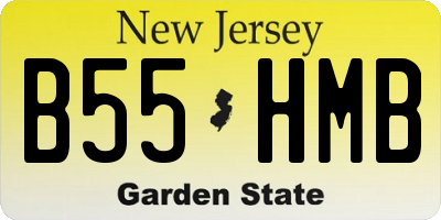 NJ license plate B55HMB
