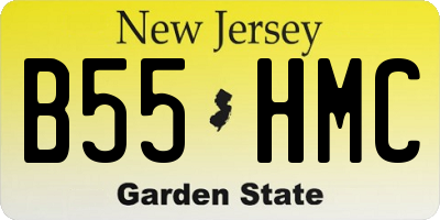 NJ license plate B55HMC