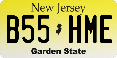 NJ license plate B55HME