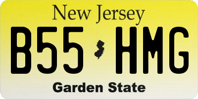NJ license plate B55HMG