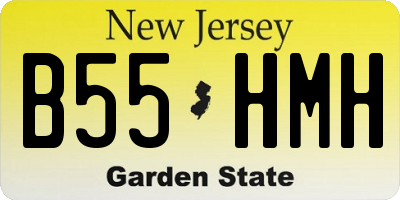NJ license plate B55HMH