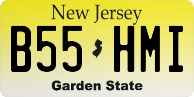 NJ license plate B55HMI