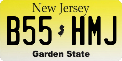 NJ license plate B55HMJ