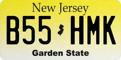NJ license plate B55HMK