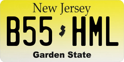 NJ license plate B55HML