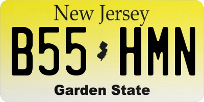 NJ license plate B55HMN