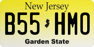 NJ license plate B55HMO