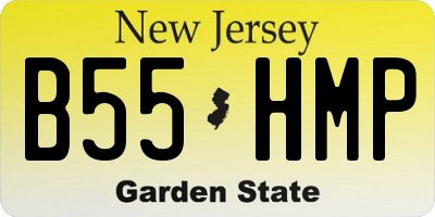 NJ license plate B55HMP