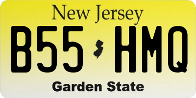 NJ license plate B55HMQ