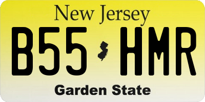 NJ license plate B55HMR
