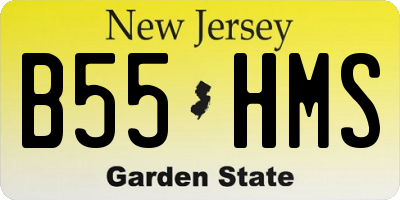 NJ license plate B55HMS