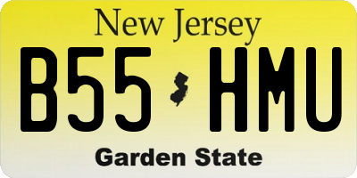 NJ license plate B55HMU