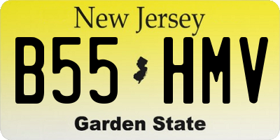 NJ license plate B55HMV