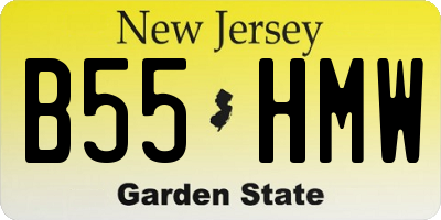 NJ license plate B55HMW