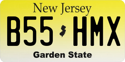 NJ license plate B55HMX