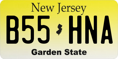 NJ license plate B55HNA