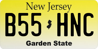 NJ license plate B55HNC