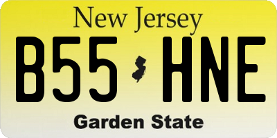 NJ license plate B55HNE