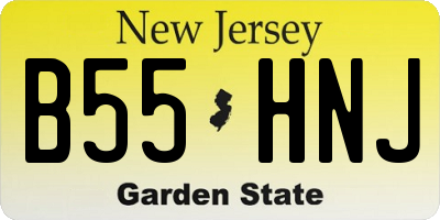 NJ license plate B55HNJ