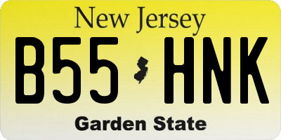 NJ license plate B55HNK