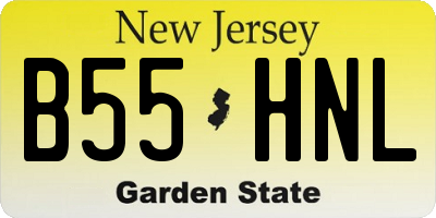 NJ license plate B55HNL