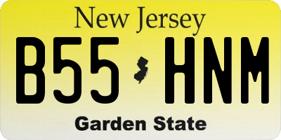 NJ license plate B55HNM
