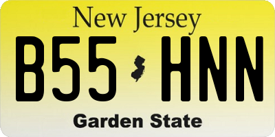 NJ license plate B55HNN