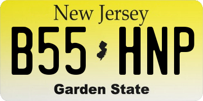 NJ license plate B55HNP