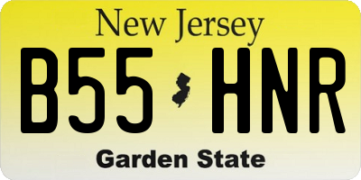 NJ license plate B55HNR