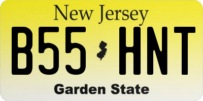 NJ license plate B55HNT