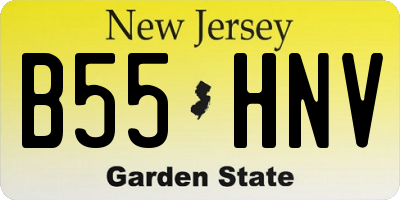 NJ license plate B55HNV