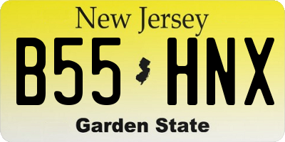 NJ license plate B55HNX