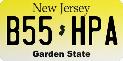 NJ license plate B55HPA