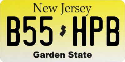 NJ license plate B55HPB