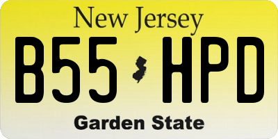 NJ license plate B55HPD