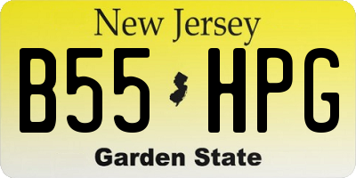 NJ license plate B55HPG