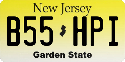 NJ license plate B55HPI