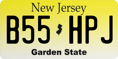 NJ license plate B55HPJ