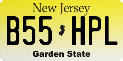 NJ license plate B55HPL