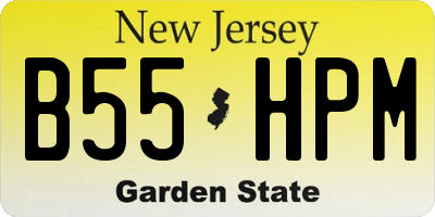 NJ license plate B55HPM