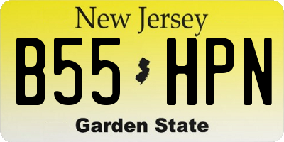 NJ license plate B55HPN